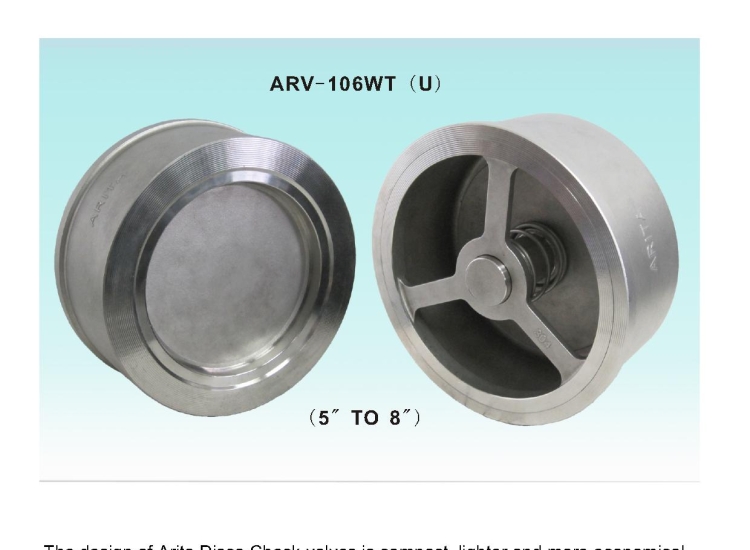   VAN INOX CHIỀU INOX ARITA-SS316-WAFER-CHECK-VALVE-PN25