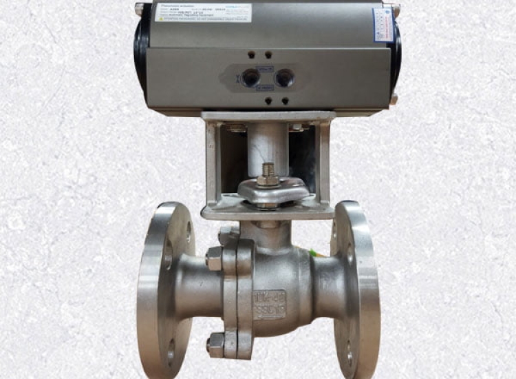 VAN BI INOX 2PC ĐIỀU KHIỂN KHÍ NÉN MẶT BÍCH